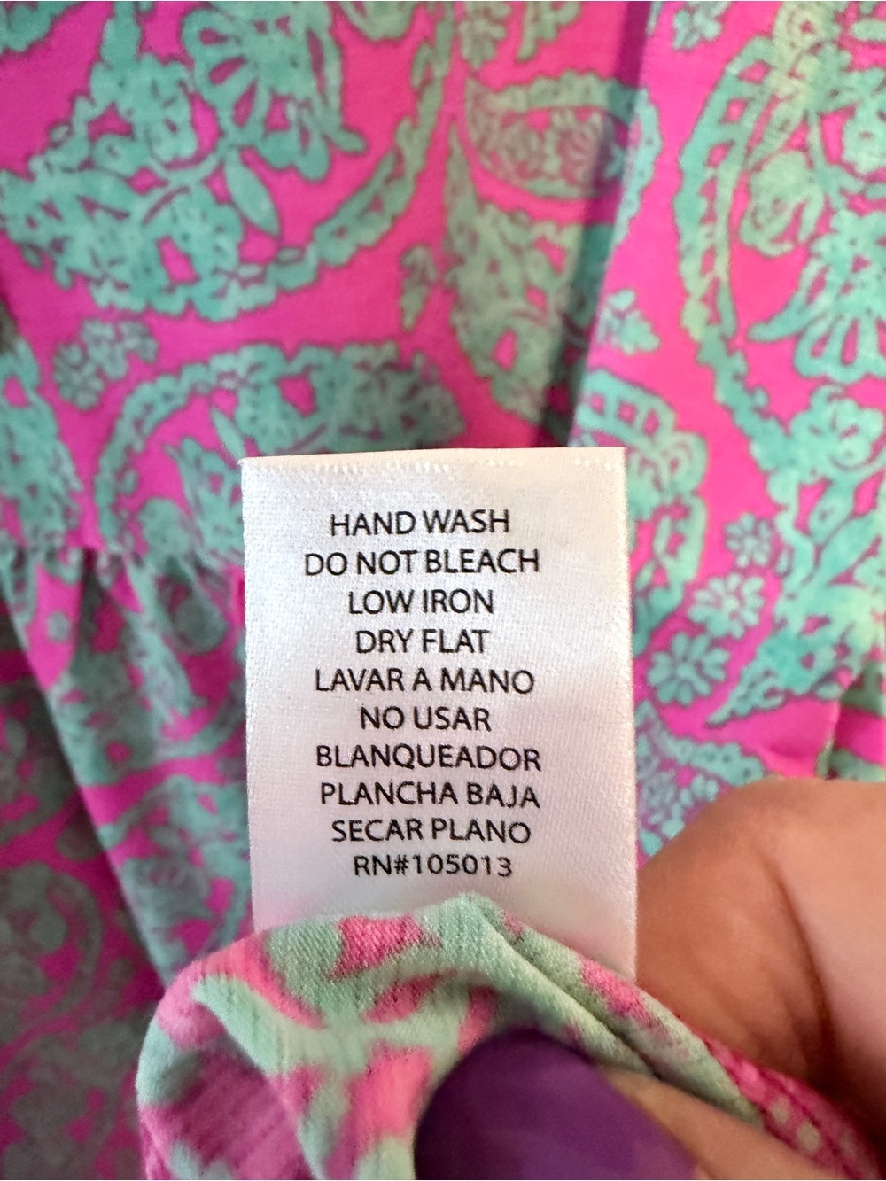 Dear Scarlett Pink & Teal Paisley Tunic Top - Picture 6 of 6